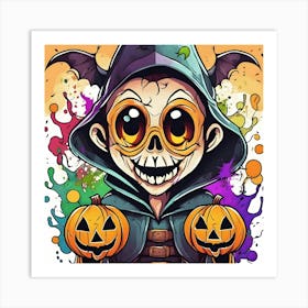 Halloween Kid Art Print