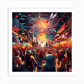 New Year'S Eve 5 Art Print