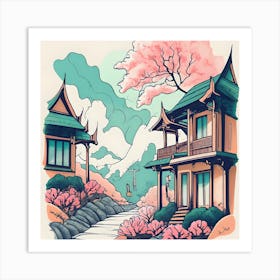 Asian House 3 Art Print