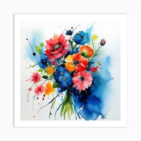 Bouquet Of Flowers Art Print