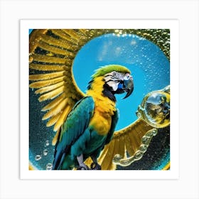 Parrot In A Bubble Art Print