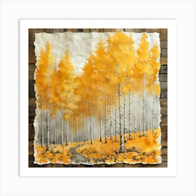 Autumn Aspen Trees Art Print