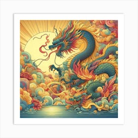 Dragon In The Sky 5 Art Print