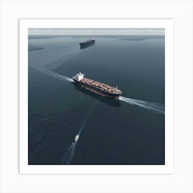 A Panoramic View Of A Large Container Art Print