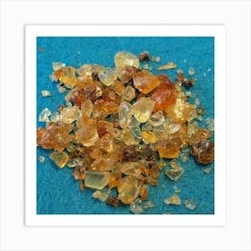 Pile Of Orange And Yellow Crystals Art Print