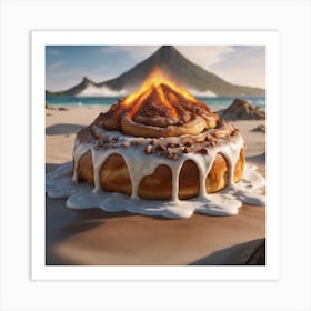 Cinnamon Bun In The Sand Art Print