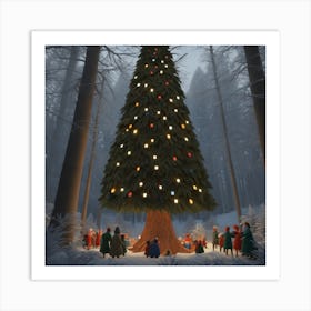 Christmas Tree In The Woods 9 Art Print