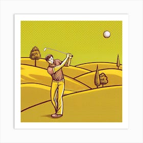 Golfer Playing Golf 16 Poster