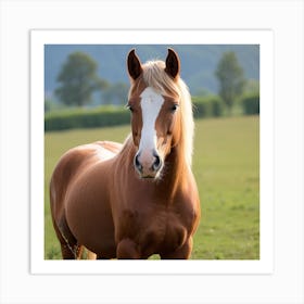 Horse In A Field 1 Art Print