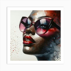 African woman's face 5 Art Print