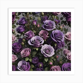 Purple Roses Art Print