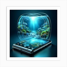 Underwater Cell Phone Art Print