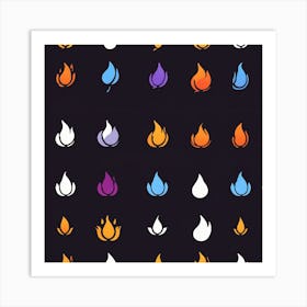 Fire Flames Art Print Art Print