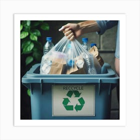 Recycling Bin 1 Art Print