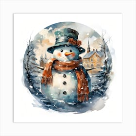 Snowman 2 Art Print