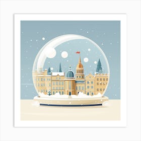 Bath United Kingdom Snowglobe Art Print