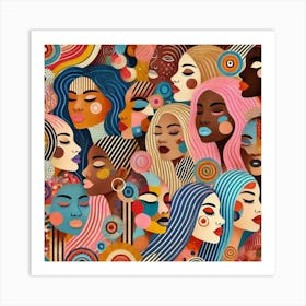 Women'S Faces Art Print