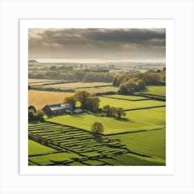 Farm In The Countryside 1 Art Print