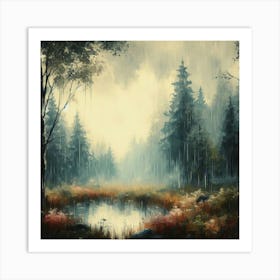 Heart Pond by dee Art Print