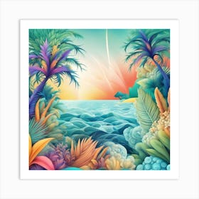 Tropical Landscape 3 Art Print