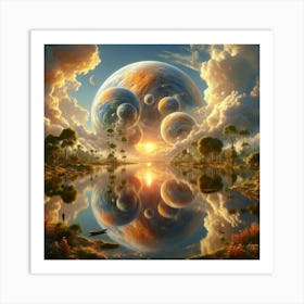 Planets In The Sky Art Print