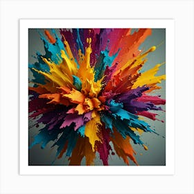 Colorful Paint Splash 1 Art Print