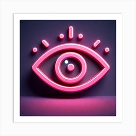 Neon Eye Art Print