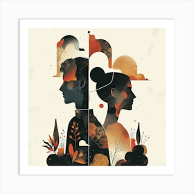 Portrait Of A Couple Art Print