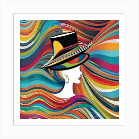 Woman In A Hat 9 Art Print