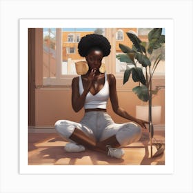 Portrait Of A Black Woman Art Print