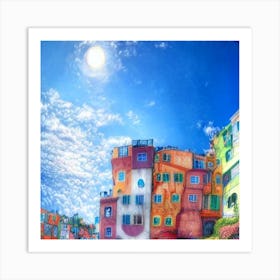 Colorful Houses Art Print