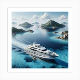 Yacht In The Sea Art Print