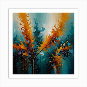 Abstract Tree Painting 1 Art Print