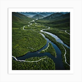 River In The Mountains 23 Art Print