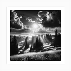 Black And White Landscape 5 Art Print