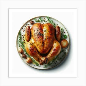 Roasted Chicken 1 Art Print