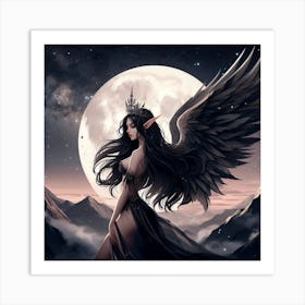 Elf Girl With Wings Art Print