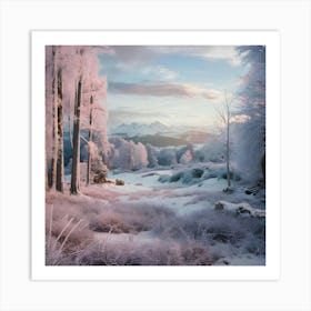 Frosty Landscape Art Print