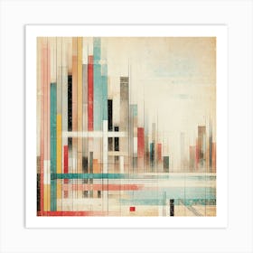 Vertical Town 01 Art Print