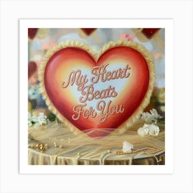 Love heartbeat Art Print