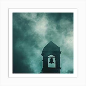 Bell Tower In The Fog Art Print