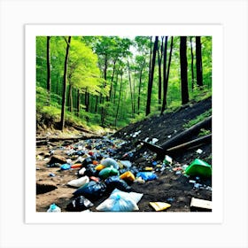 Trash In The Forest 13 Art Print