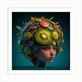 Fruity Head Art Print