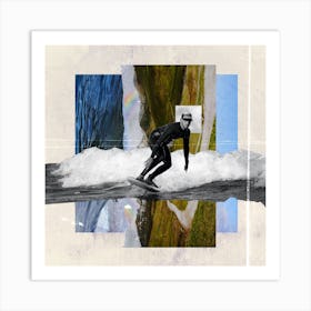 Surfer On A Wave Art Print