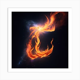 Fire In Space Art Print