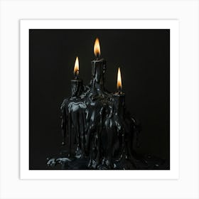 Black Candles Art Print