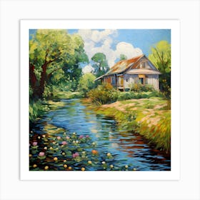 Mystic Waters: Brushstroke Overture Art Print