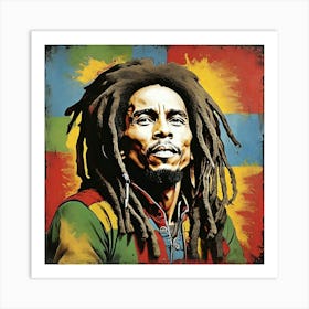 Bob Marley Square Art Print 3 Art Print