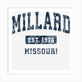 Millard Missouri Mo Vintage Athletic Sports Design Art Print