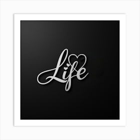 Life On A Black Background Art Print